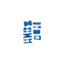 Lot de 40 pansements bleus détectables (5 tailles) - composant premiers secours VitaKit
