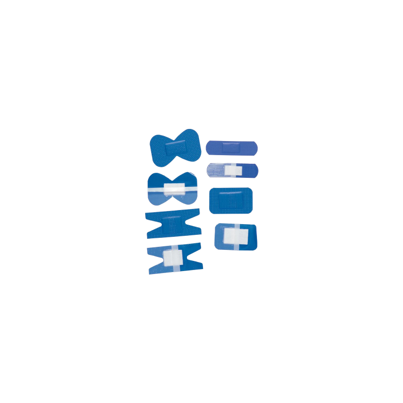 Lot de 40 pansements bleus détectables (5 tailles) - composant premiers secours VitaKit